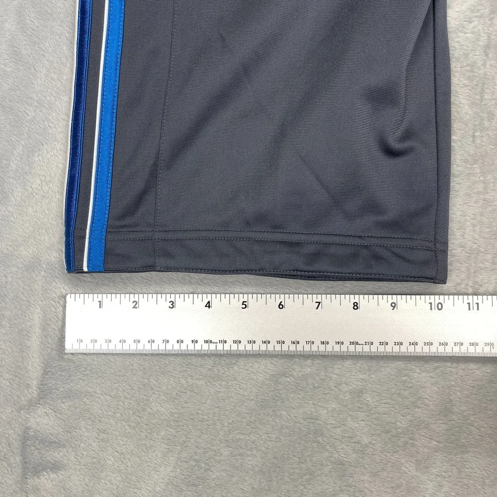 Adidas Pants Mens XL Gray Blue Stripes Athletic Gym Training Deadstock Track Y2k